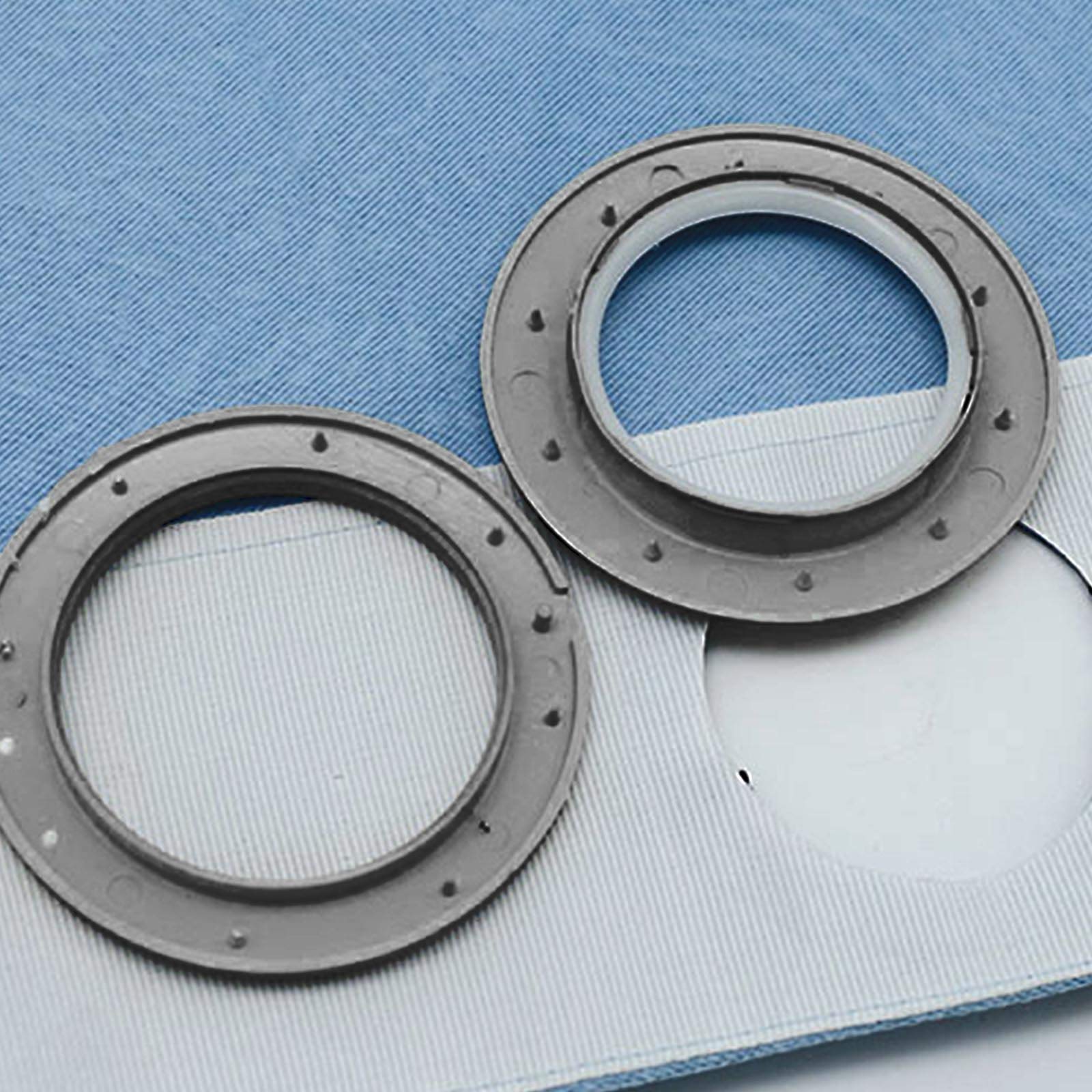 Anneaux Fermés Sécurité Tringle 26mm Lot 50 Anneaux Métal 30 Mm + 50 Crochets Plastique Blanc – Pour Rideaux, Douche & Décoration