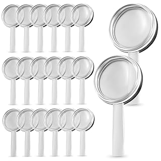 20Pcs Mini Magnifying Glass for Reading - Magnifying Glasses for Kids Magnifying Glass Medical Equipment Science Party Favors - Plastic Magnifying Lens for Reading Magnifiers for Seniors Geology Tools