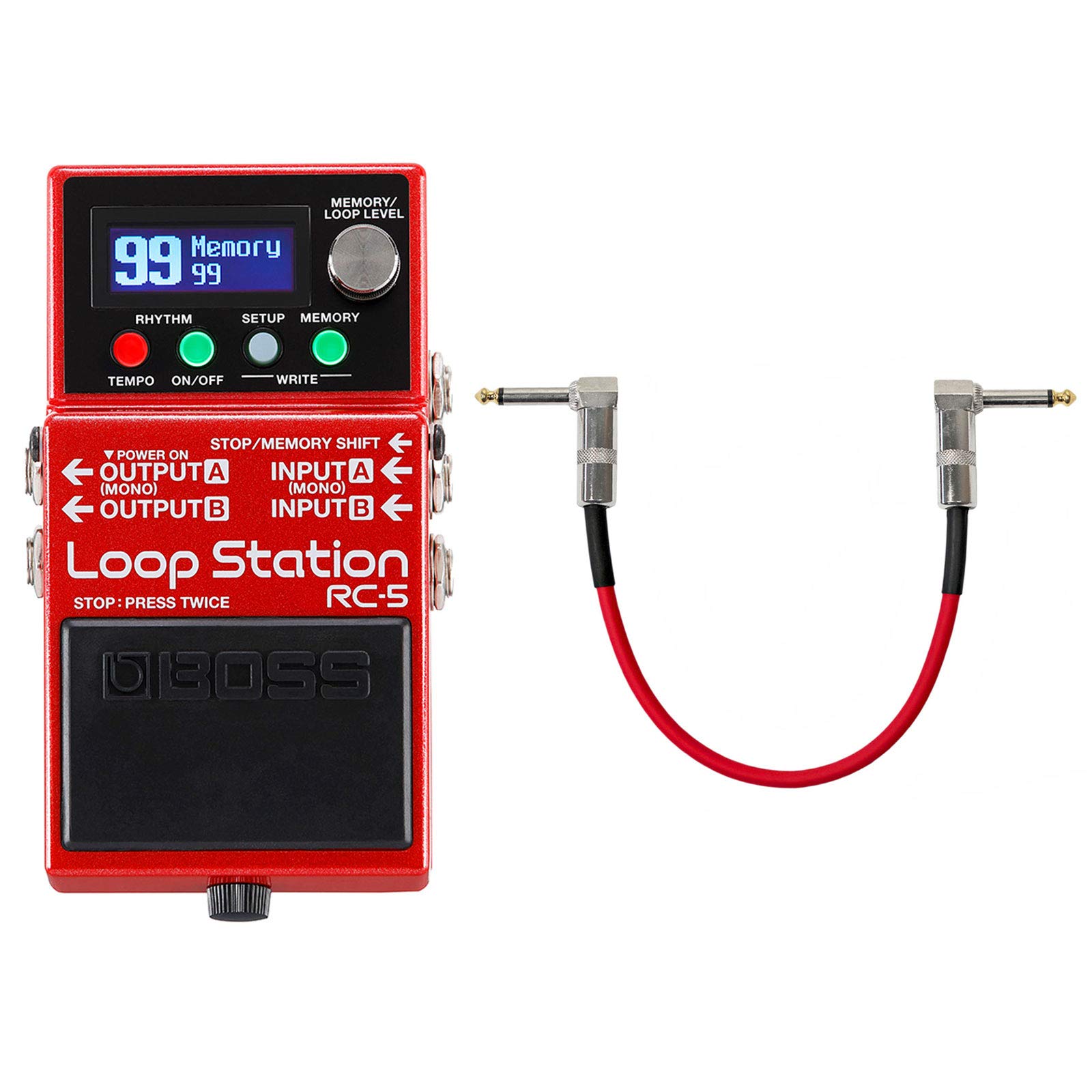 Boss RC-5 Looper Effekt-Pedal Loop Station + keepdrum Patchkabel 