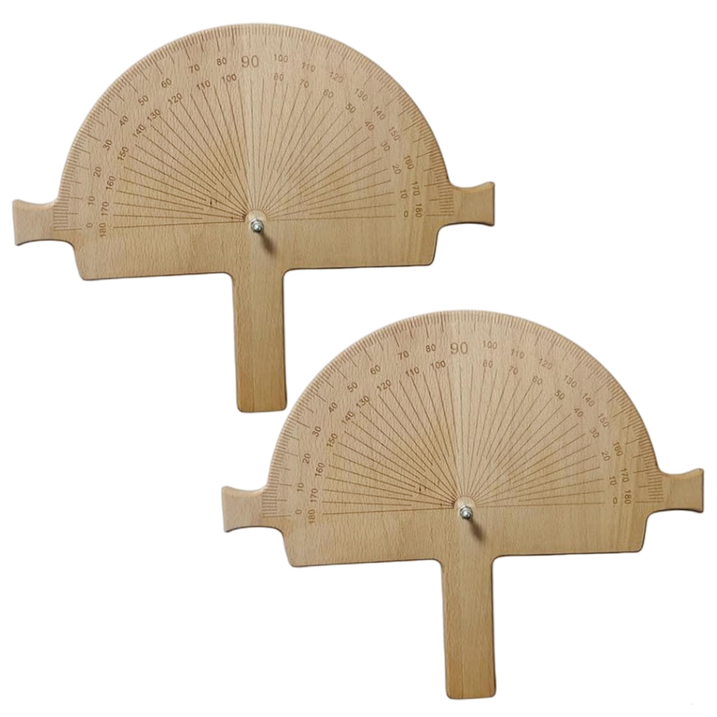 Détecteur d'angle de précision, jauge d'angle en bois 2 pièces pour ligne de ficelle, outil mesure artisanal et décor collection