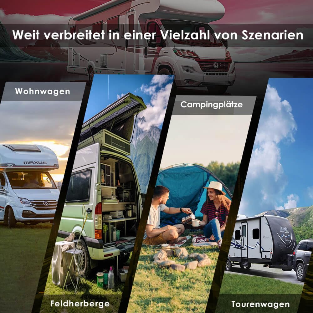 Lifepo4 200AH 12V Batterie mit Bluetooth, Lithium Batterie 12V 200AH mit 200A BMS,8000 Zyklen Deep Cycle,Perfekt für Auto Camping Wohnwagen,Wohnmobil,Solar