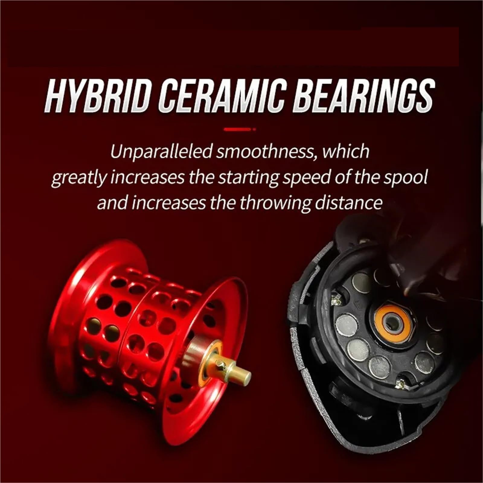 Carrete Baitcasting 146g Carbono Ultraligero 11+1BB 7.3:1 Rodamiento cerámico híbrido Carretes Dobles Uso en Agua de mar