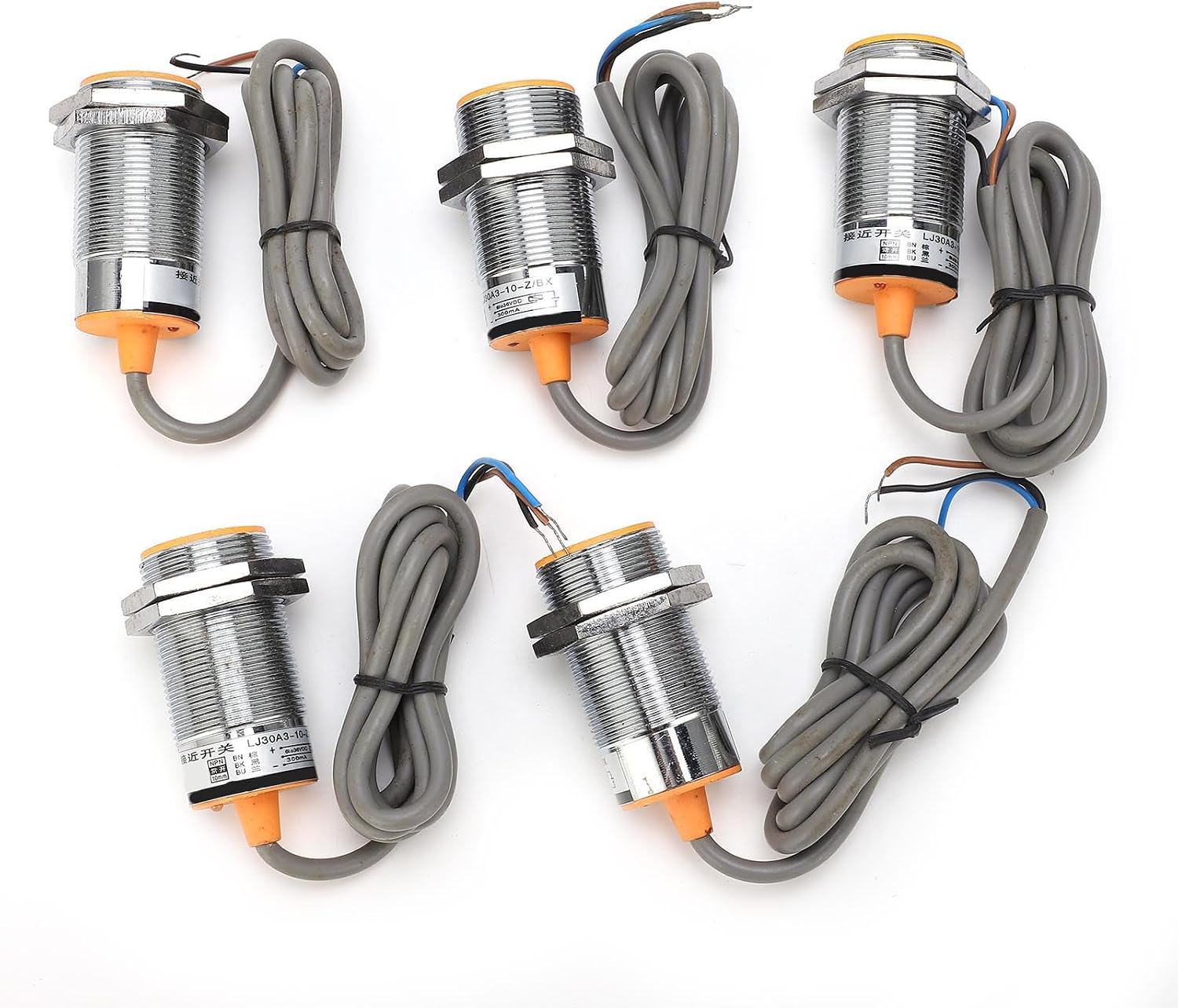 Metal Inductive Switch Proximity Sensor NPN 3 Wire Normally Open LJ30A3 10 Z BX, Adjustable Detection Distance, Suitable for Machinery, Mining, Metallurgy