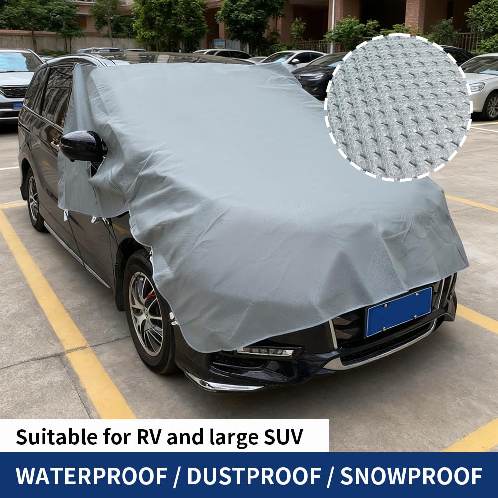 Copertura completa per parabrezza e motore di roulotte Airstream, 600D Oxford non tessuto impermeabile per Fiat Ducato, Peugeot Boxer, Citroen Relay 2006+, Ram Promaster