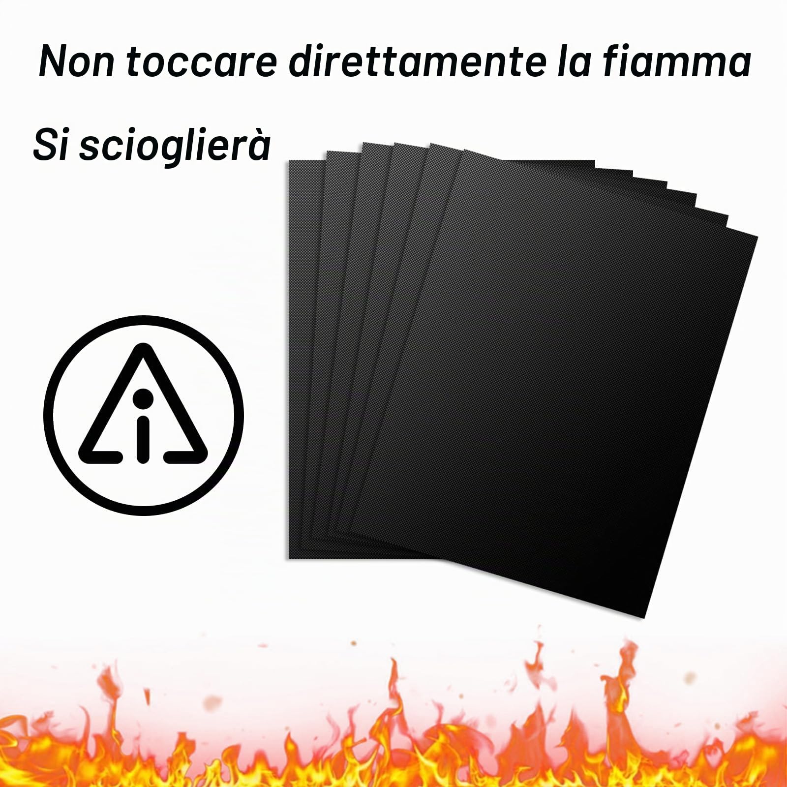 BBQ Tappetini Griglia 40x30 cm Antiaderente Resistente al Calore Riutilizzabili per Barbecue Gas Carbone Elettrico
