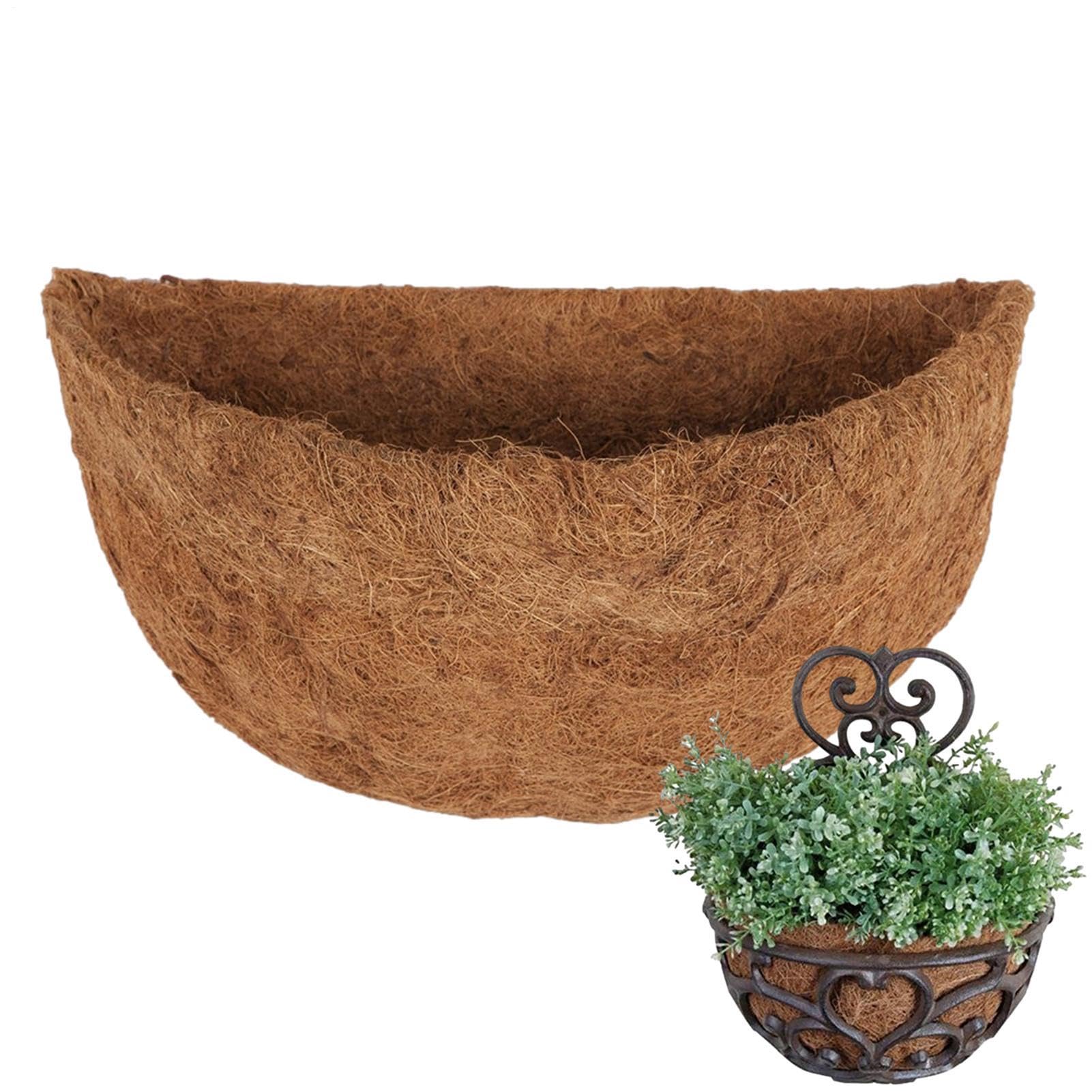 Half Round Natural Basket, Coco Coir Liner Half Round, Liner Thick Fiber Mat, For Wall Hangings Baskets Flowers And Vegetables Indoor Outdoor Gardens.