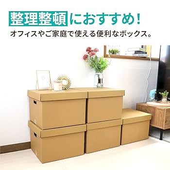 Amazon.co.jp: アースダンボール 段ボール 収納ボックス フタ