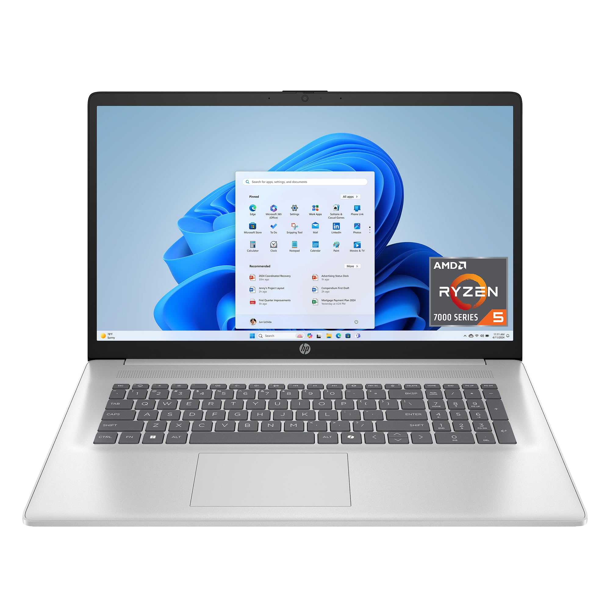 Amazon.com: HP 17.3 inch Laptop, HD+ Display, AMD Ryzen 5