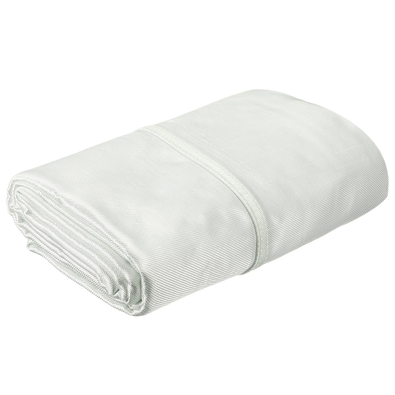 QUARKZMAN Manta De Soldadura Ignífuga 195x200 Cm, Tela De Fibra De Vidrio Resistente Al Calor, Manta Protectora contra Calor Y Fuego, Suministros De Protección, 0.6 Mm De Grosor, Blanca