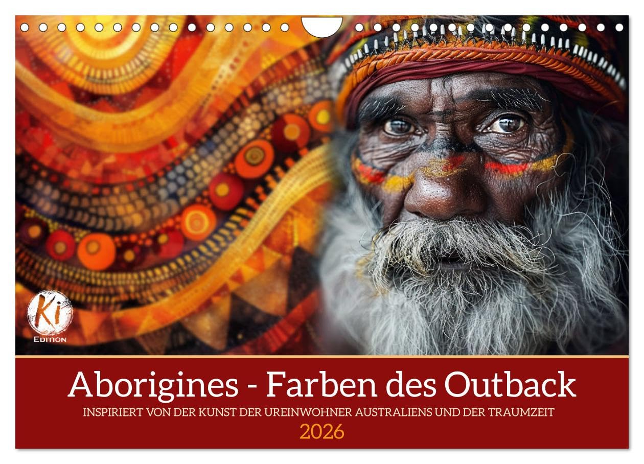 Aborigines - Colors of the Outback UK-Version (Wall Calendar 2026 DIN A4 Landscape), CALVENDO 12 Month Wall Calendar โ image 1