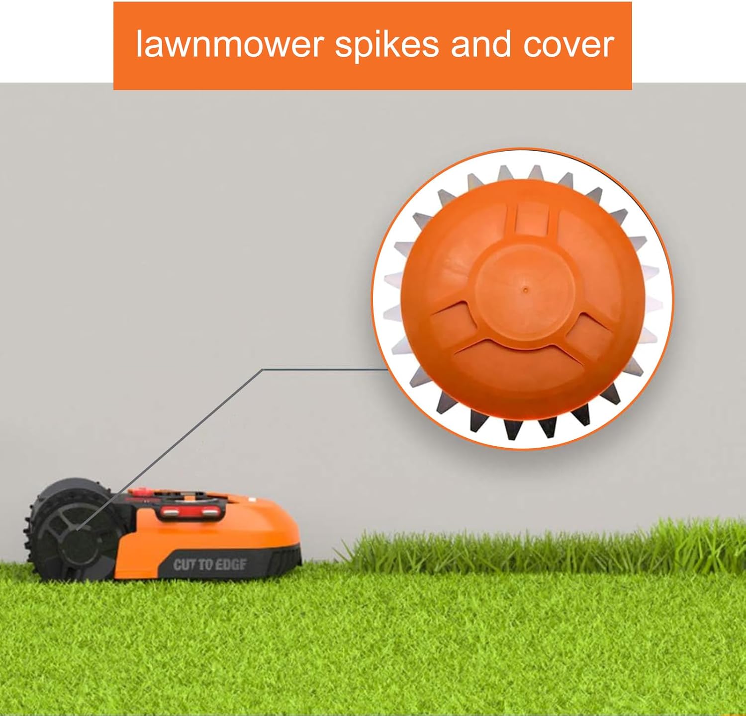 Chuancheng RSWL-01-1 Robotic Lawnmower Spikes Wheel Cover for Worx LANDROID S & M Series, Anti Slip Spikes Replacement Parts Lawn Mower Accessories