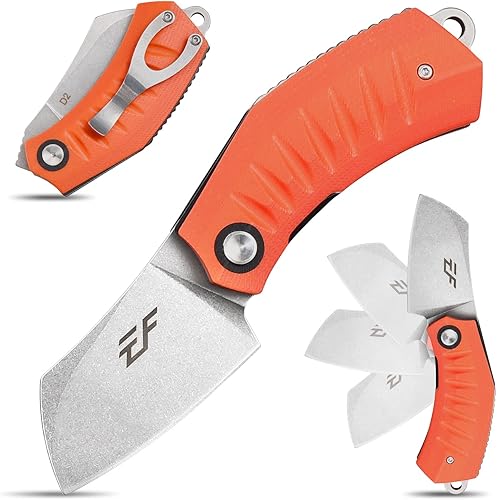 Miniatura 10 de Eafengrow EF85 Cuchillo plegable con clip Stone Wash D2 Hoja de acero G10 Mango Cuchillo de bolsillo Rodamiento de bolas Aleta al aire libre Camping