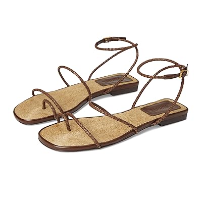 Schutz Kaya Straw Flat Women