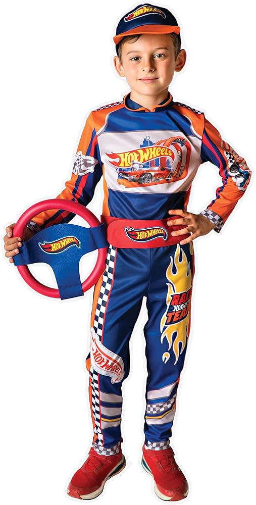 Ciao- hot wheels costume di carnevale tuta pilota race team bambini dai 5-7 anni 14597.5-7