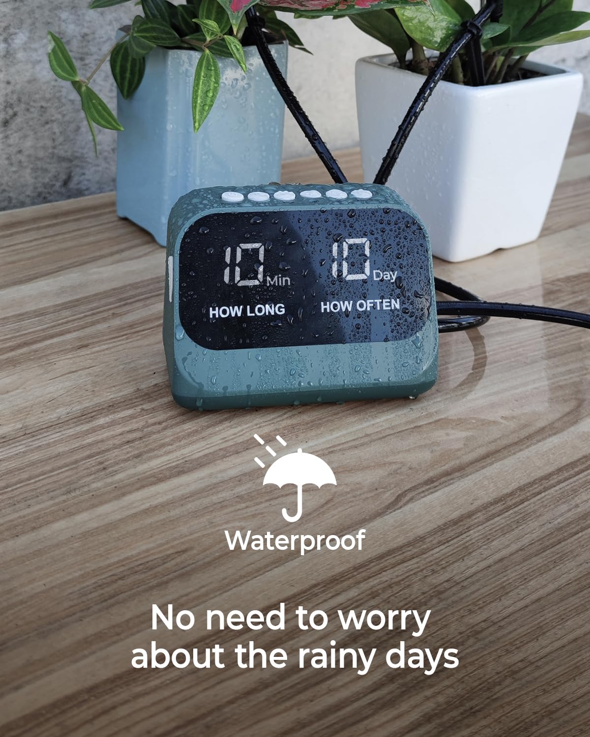 Sistema automático de riego de plantas, sistema de riego automático de plantas, kit de riego automático por goteo con temporizador programable, pantalla LED, sistema de riego interior de alimentación