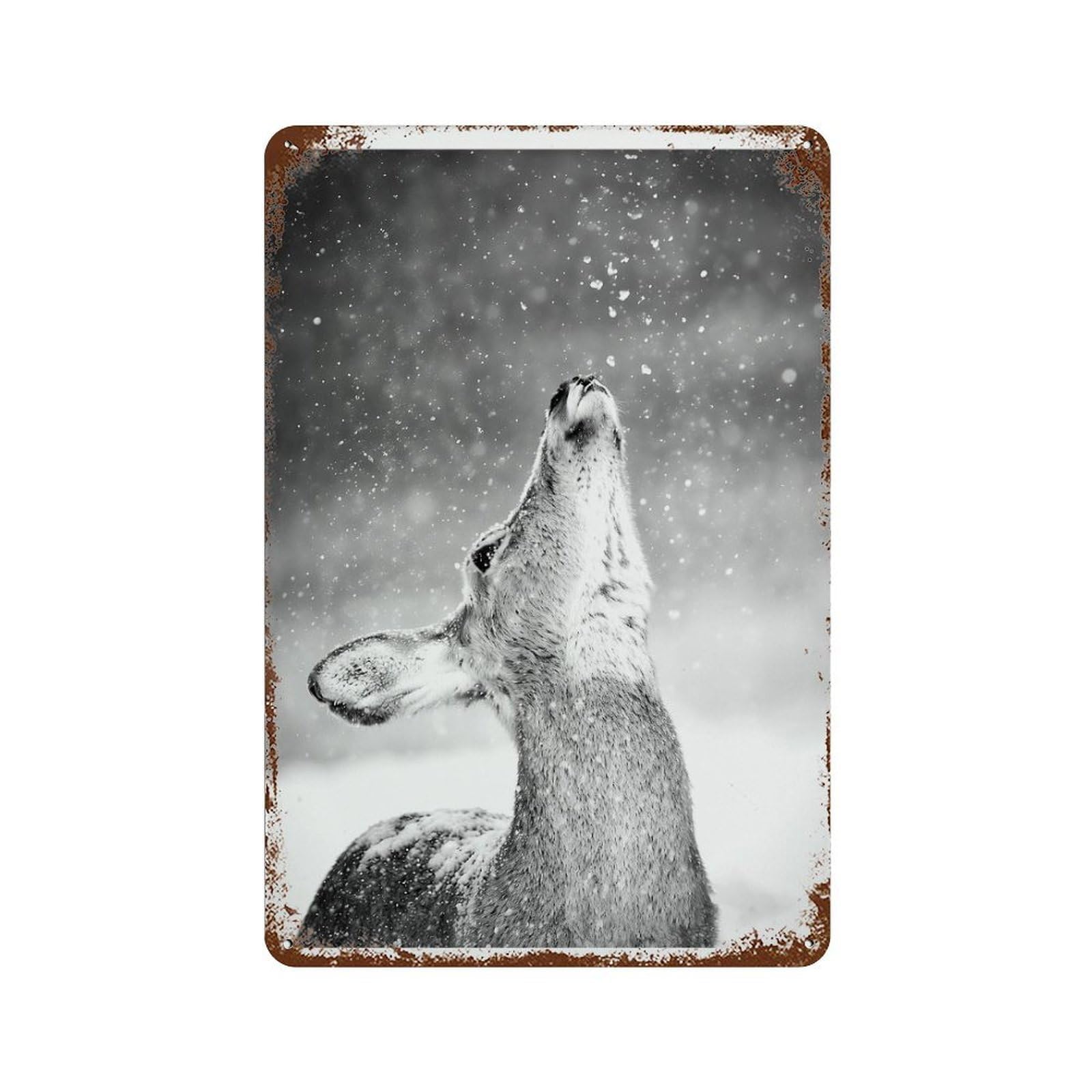xiaoxiaoshen Reindeer Print, Wall Decor Art Metal Tin Poster Modern Home Decor Art Home Bar Shop Decorations Vintage Sign 30x20cm