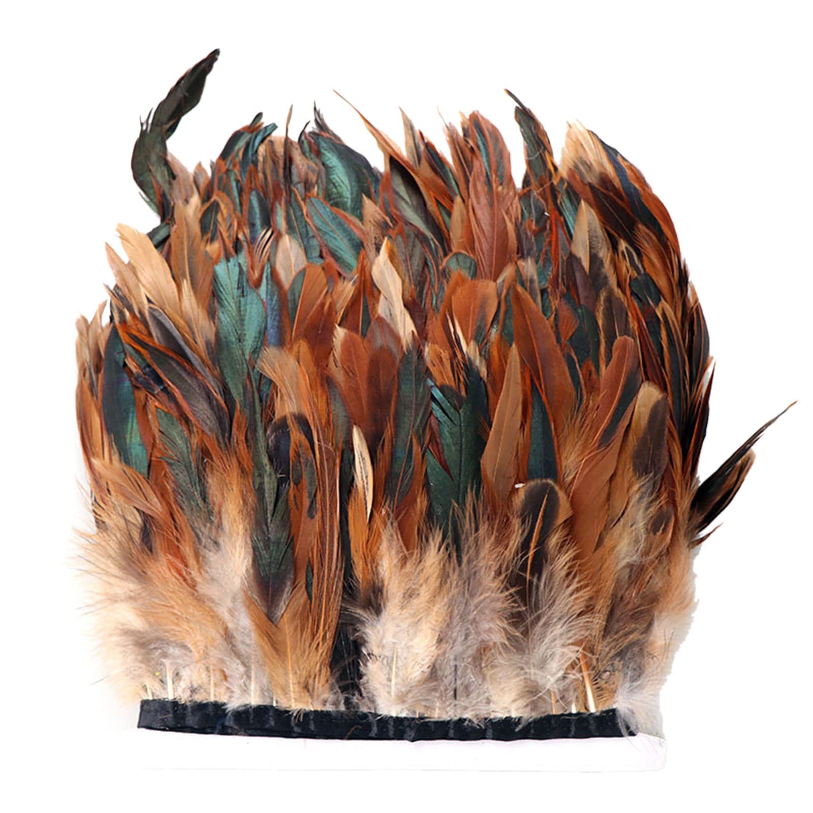 Tsophreniq 1 Meter Rooster Feather Trim Fringe Rooster Feather for Jewelry Making Wedding Decorations Natural Natural Trim Fringe
