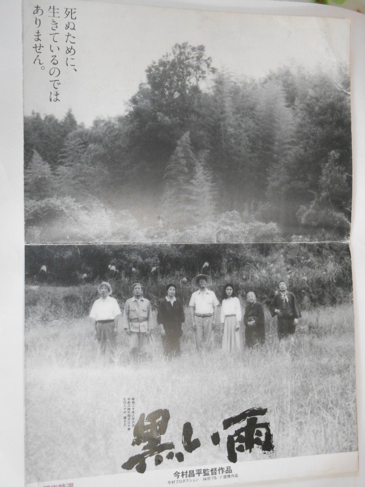 Amazon.co.jp: 映画プレスシート 黒い雨 今村昌平・監督 田中好子 北村