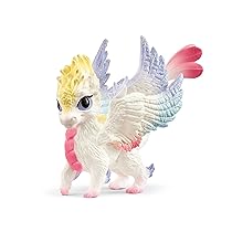 SCHLEICH BAYALA | Cucciolo di Drago Arcobaleno 70825 | Figura con Ali Colorate e Glitter | Decorazione e figurina da Collezione | Regalo per Bambine e Bambini | Giocattolo dai 5 Anni | 6 x 10 x 7 cm