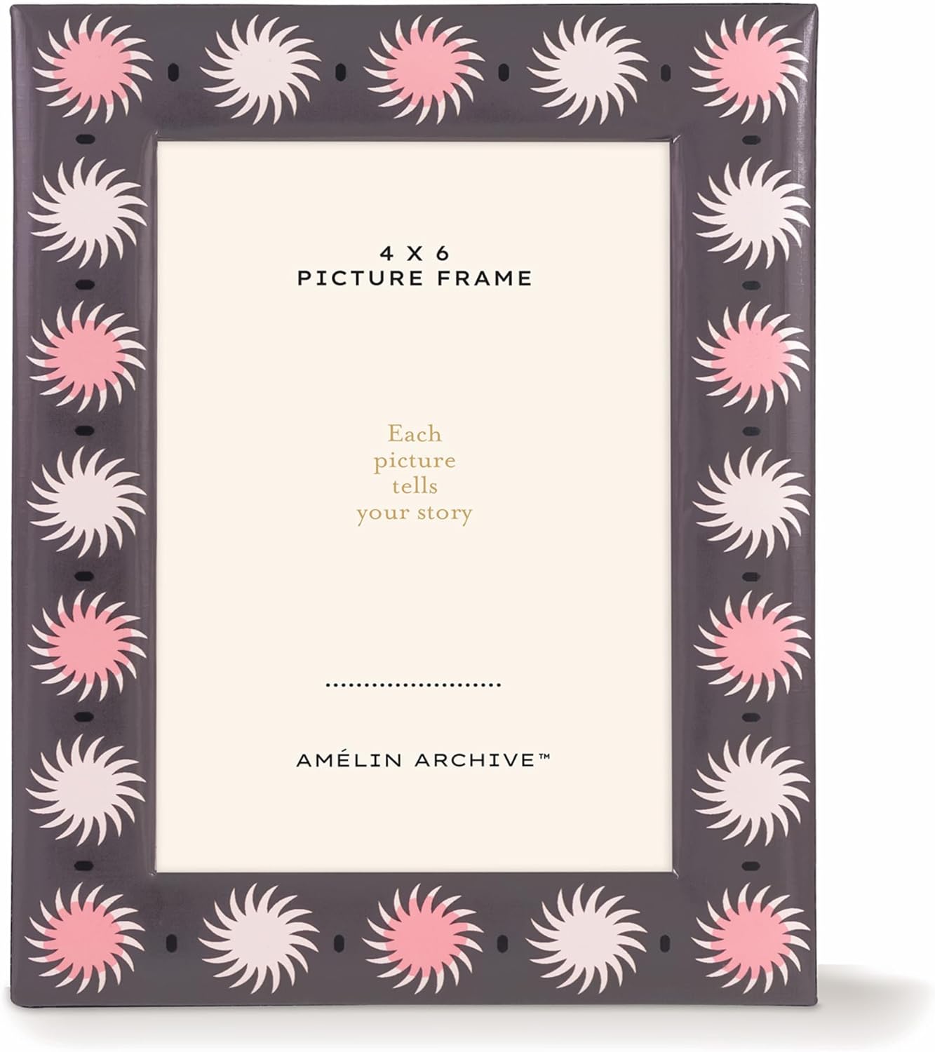 AMÉLIN ARCHIVE 4x6 Picture Frame, Cute Small Photo Frame in Textured Paper Material, La Fonda Del Sol