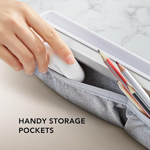 Miniatura 6 de HUANUO Escritorio portátil para computadora portátil con cojín de almohada, se adapta a portátiles de hasta 15.6 pulgadas, con tira antideslizante y