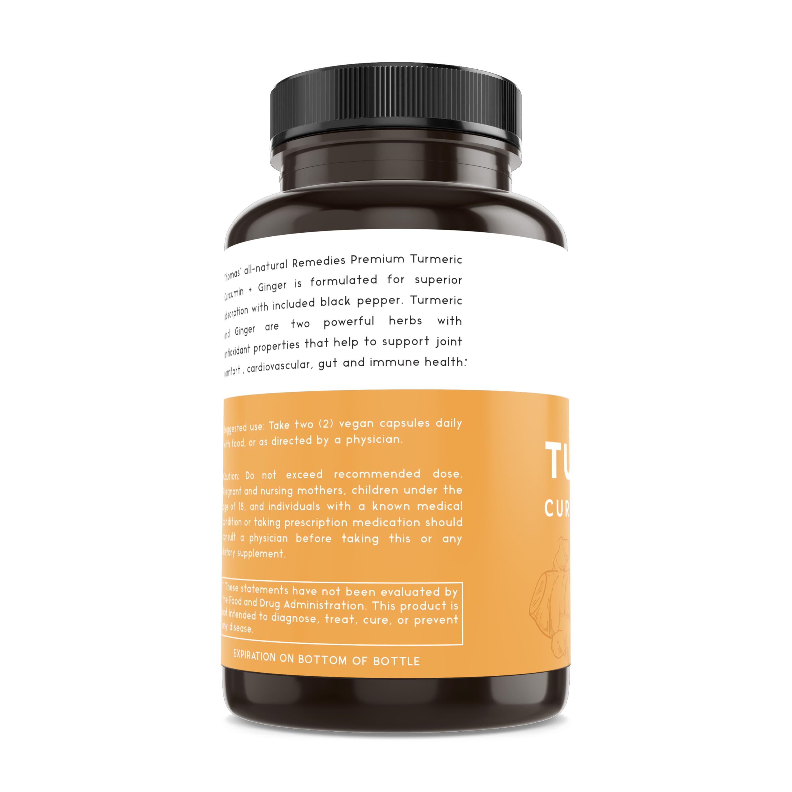 Toms Remedies Turmeric Curcumin and Ginger, Joint Support Supplement — Amazon image 8