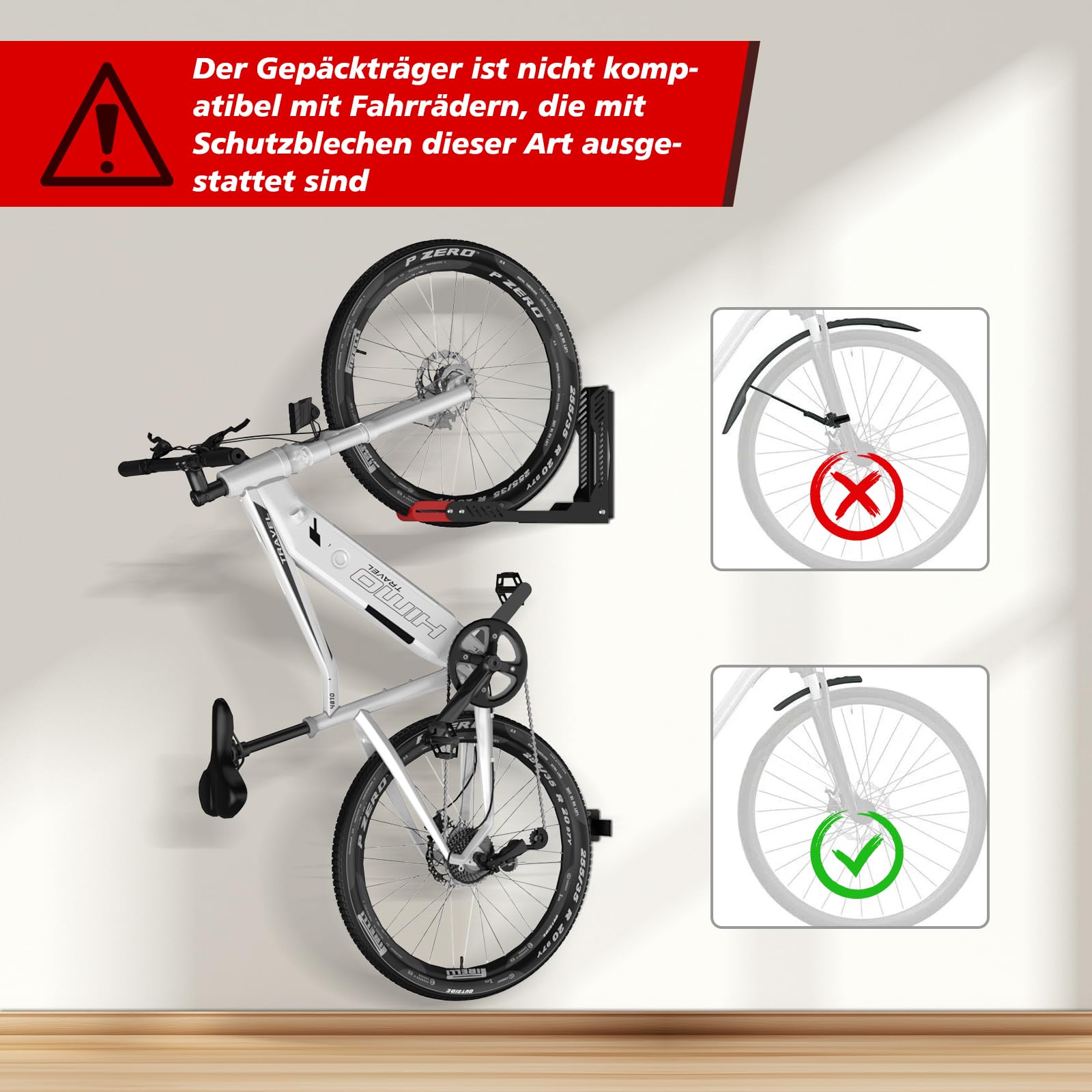 IMAYCC Swivelling Bicycle Wall Mount, Vertical Adjustable Foldable Wall