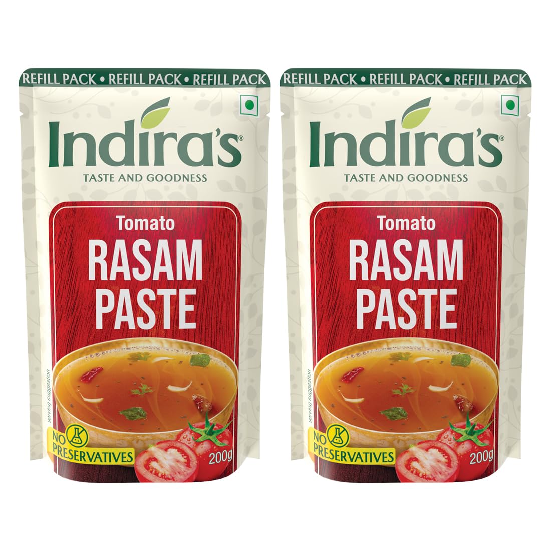 Indiras Instant Tomato Rasam Paste, More Flavourful than Rasam Powder Masala Mix, Ready To Eat Rasam, No Need For Cooking - Just Add Hot Water - 200g (Pack of 2) (B0CZ9L17LC) Amazon Price History, Amazon Price Tracker