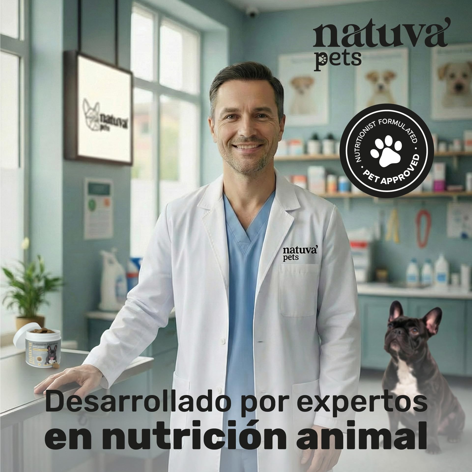 Probiótico para Perros - Repara la Flora Intestinal y Protege el Sistema Inmunológico - para Diarreas, Gases y Vómitos - con Prebióticos - Suplemento Gastrointestinal para Perros - 120 Masticables — view 8