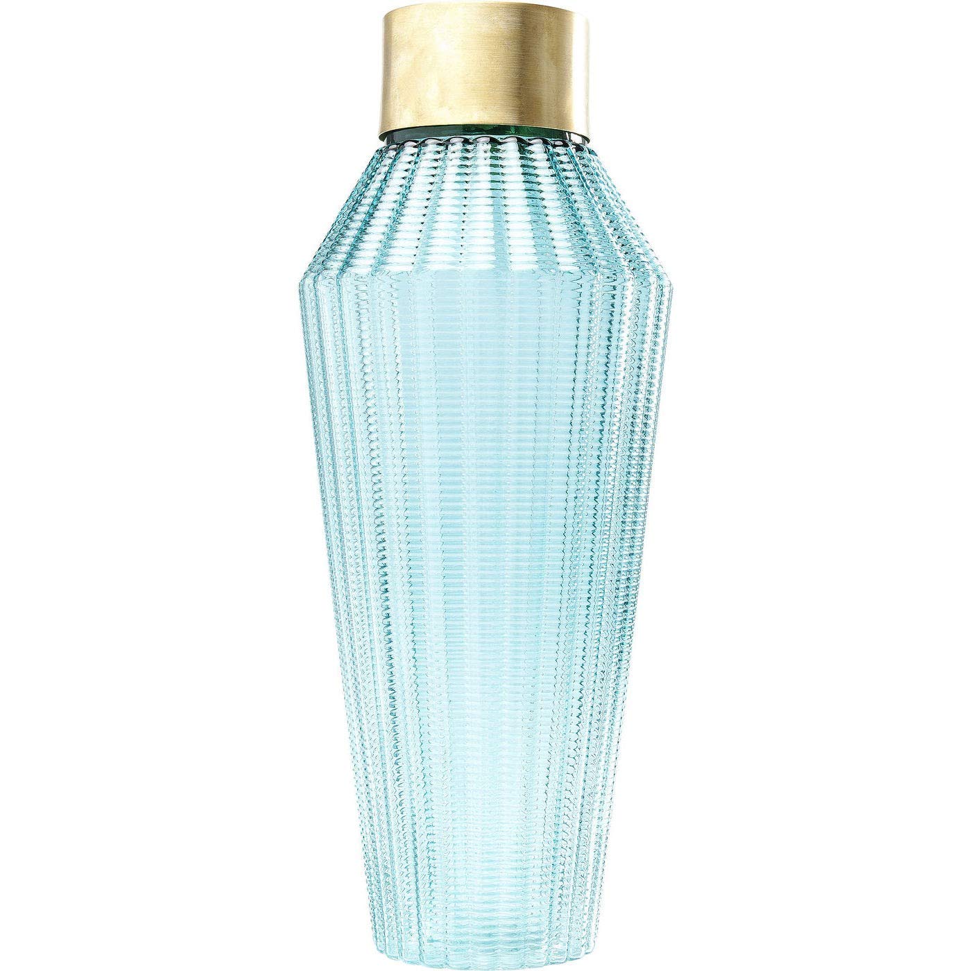 Kare Design Vaso Barfly, Azzurro Chiaro, 43cm, Portafiori Elegante, Gioco Di Colori, Stile Retrò, Decorazione Romantica, Idea Regalo