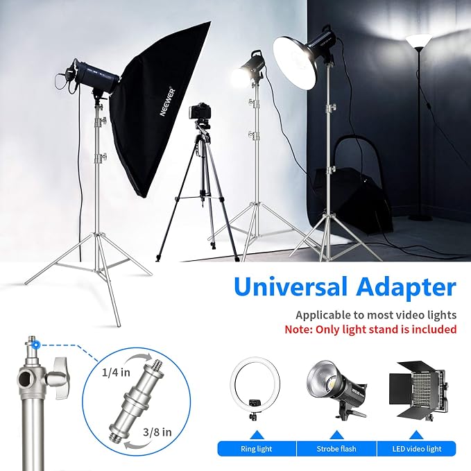 Soporte de luz telescópico de acero inoxidable de 3 m NEEWER miniatura 5