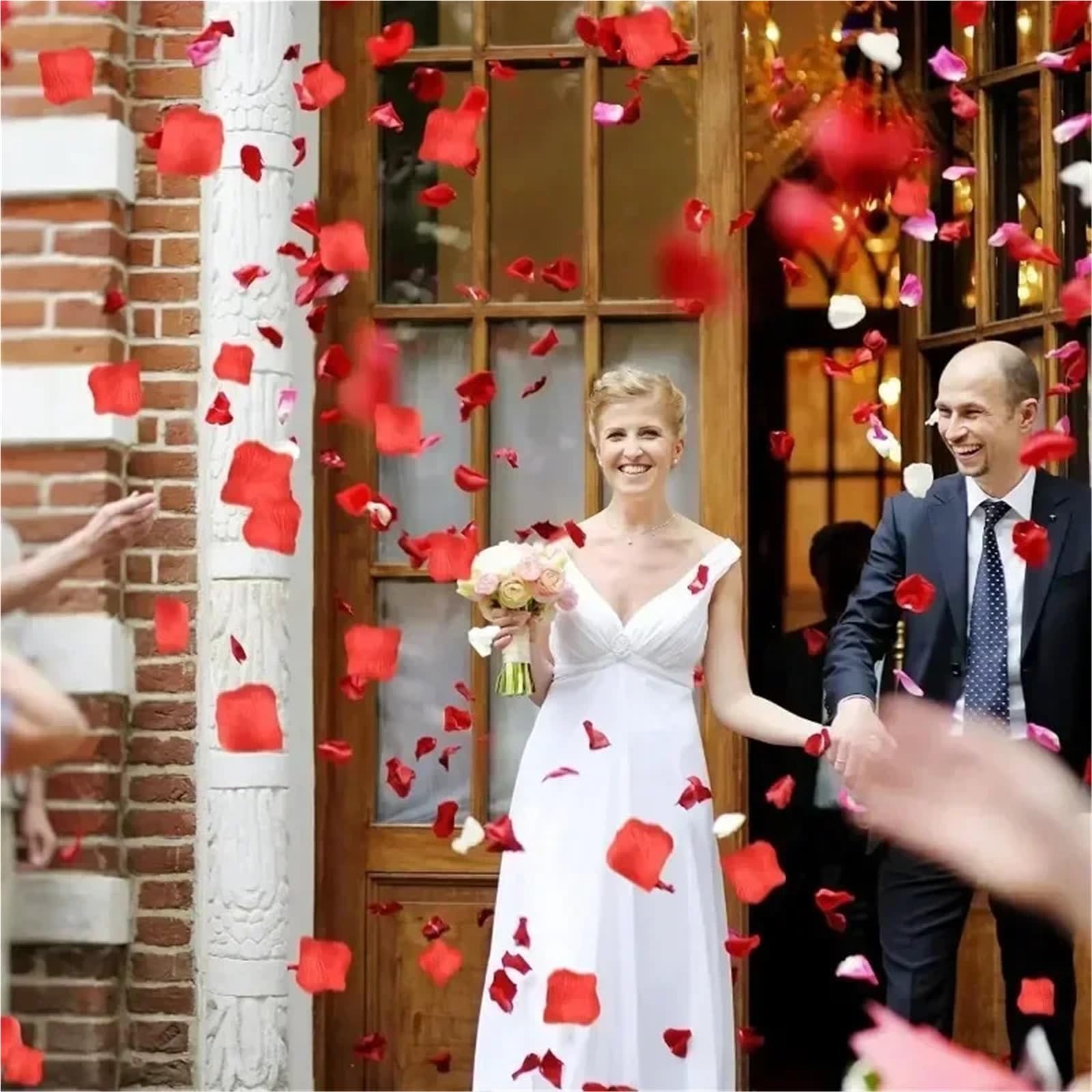 Künstliche Rosenblätter Künstliche Rosenblätter aus Seide, Simulation gefälschter Blütenblätter for Valentinstag, Hochzeit für die Party