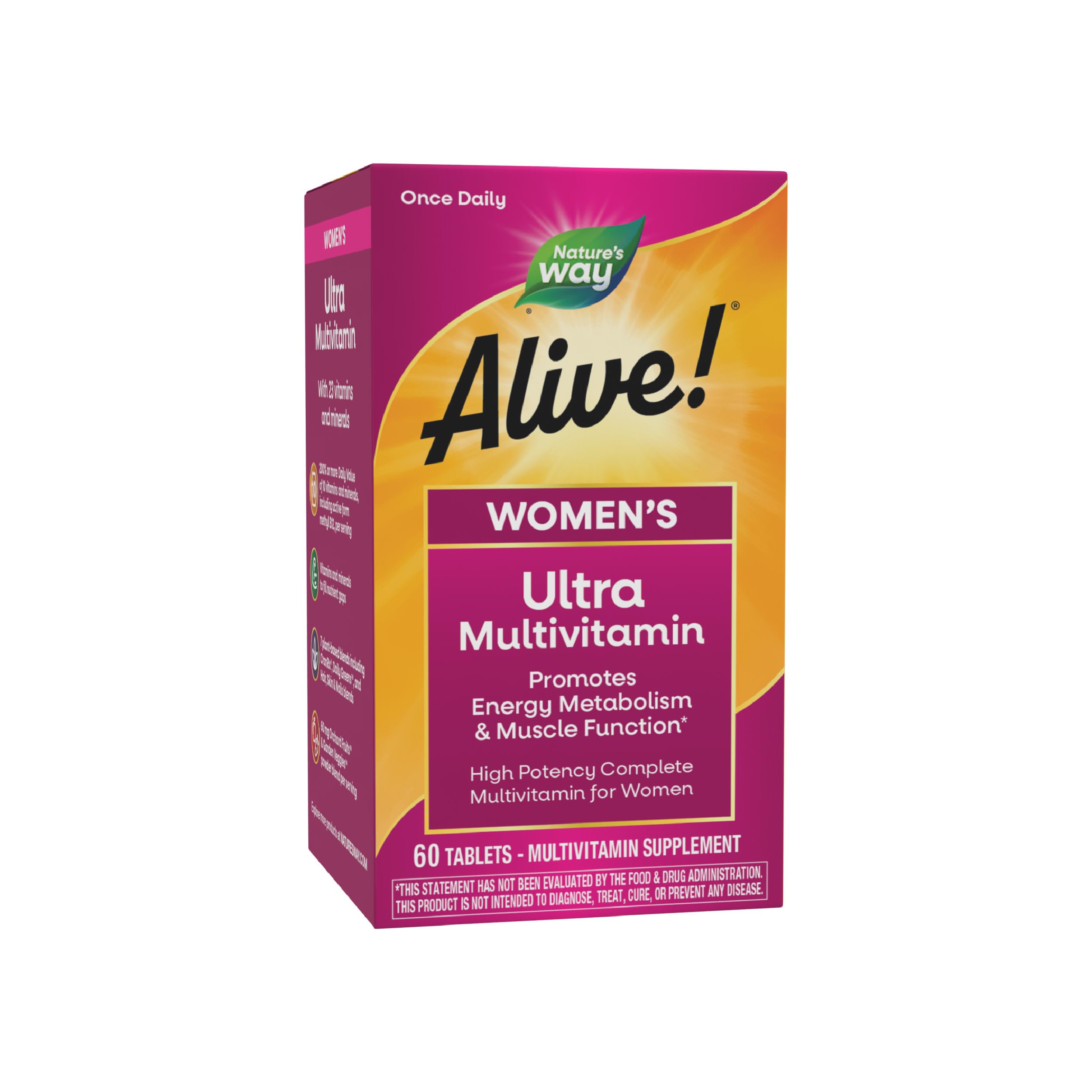 Nature's WayAlive! Once Daily Women's Ultra Potency Multi-Vitamin, 60 Tablets