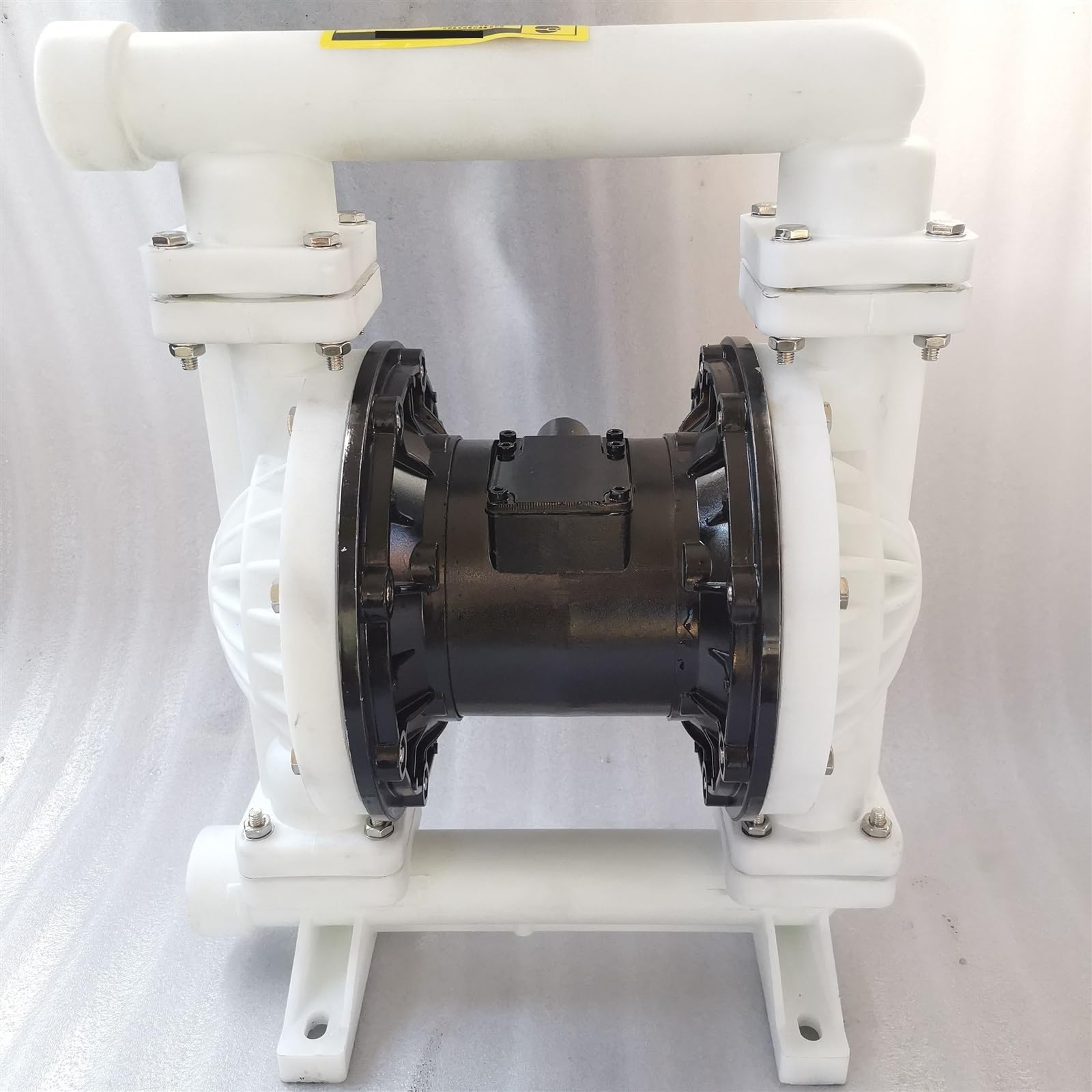 Pompe a Membrana Plastica PP Pompa Pneumatica Pneumatica A Doppio Diaframma Acido Forte Alcali Deboli Resistente alla Corrosione Autoadescante(Teflon Diaphragm,Body PVDF QBK25)