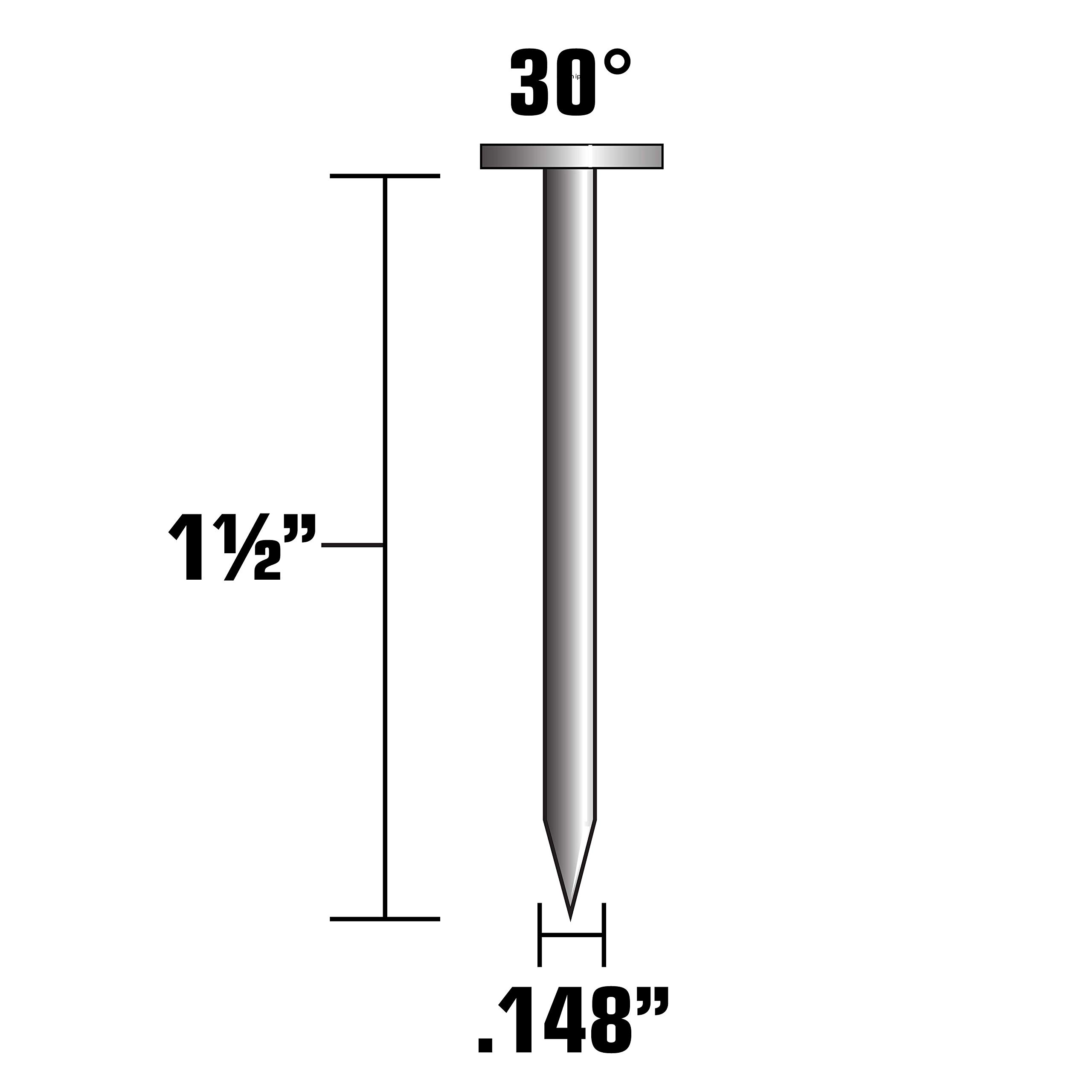 Metabo HPT 17124HPT Heat Treated Brite Basic Paper Tape Strap Tite Nails 1-1/2" x .148 SM - Image 2