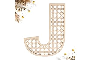 Enliven Your Living Space with Exquisite Wooden Rattan Letters: "J"