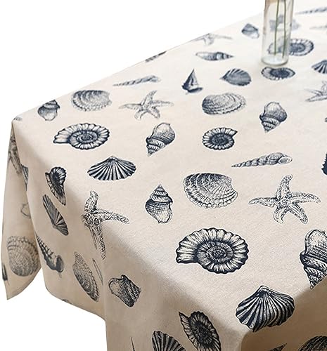 Bringsine - Mantel rectangular de lino lavable, diseño clásico, varios tamaños