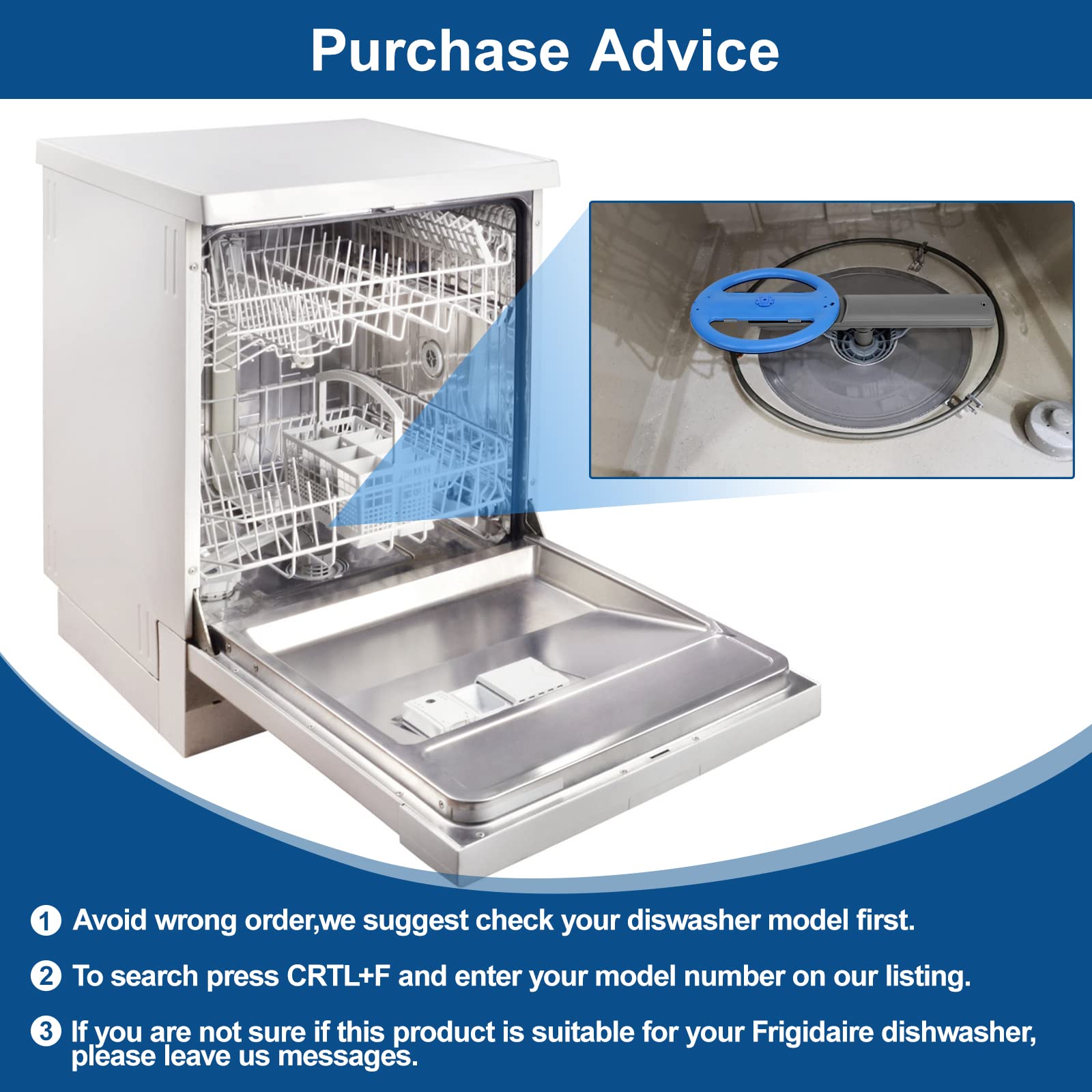 Spray Arm Whirlpool Du850swps3 Du810swpu3 Upgraded Dishwasher