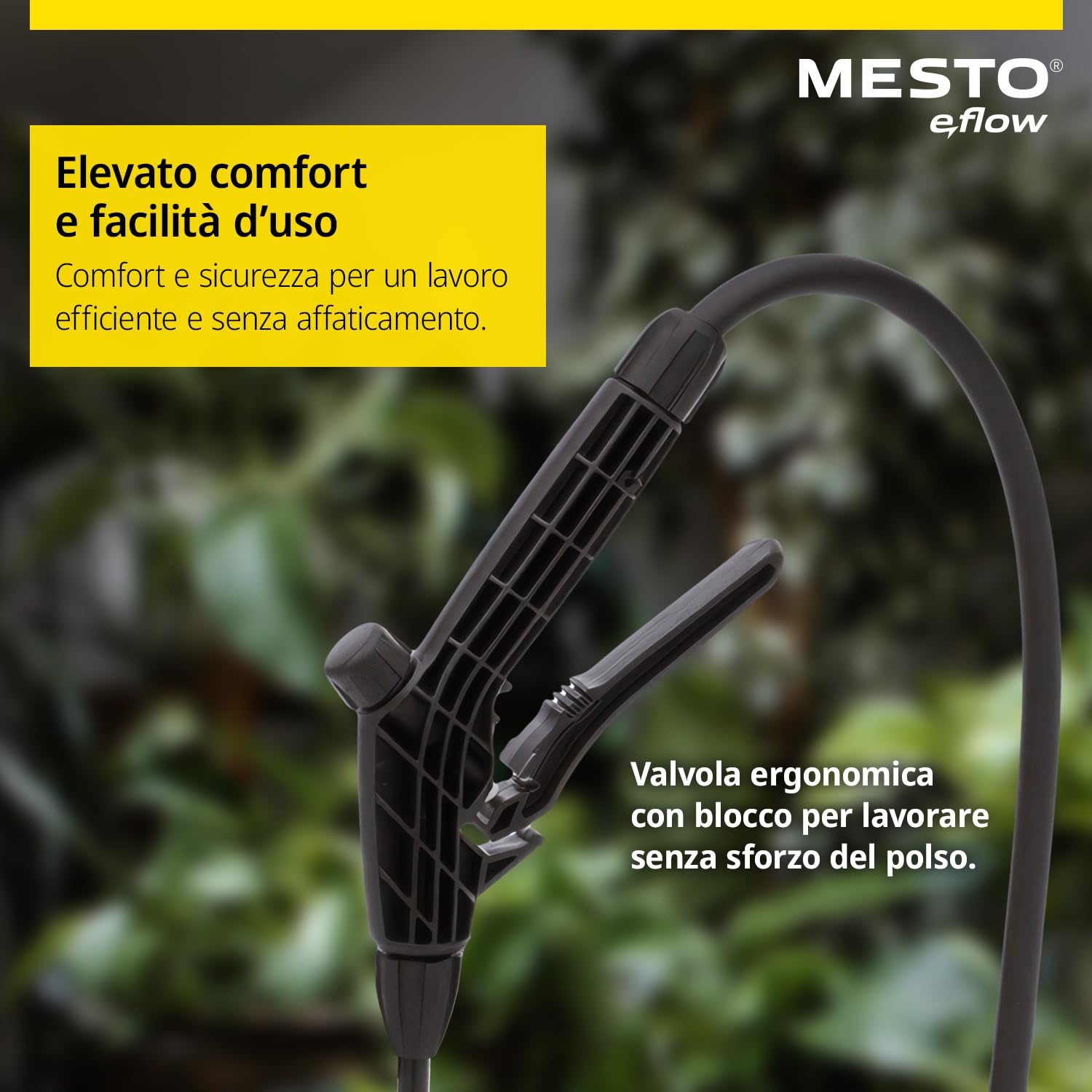 MESTO e.FLORI COMPACT Spruzzatore elettrico 3 L | Spruzzatore a pressione | Nebulizzatore a batteria 1,4 bar | Pompa irroratrice a batteria da giardino per acqua, fertilizzanti, diserbo | Giardinaggio