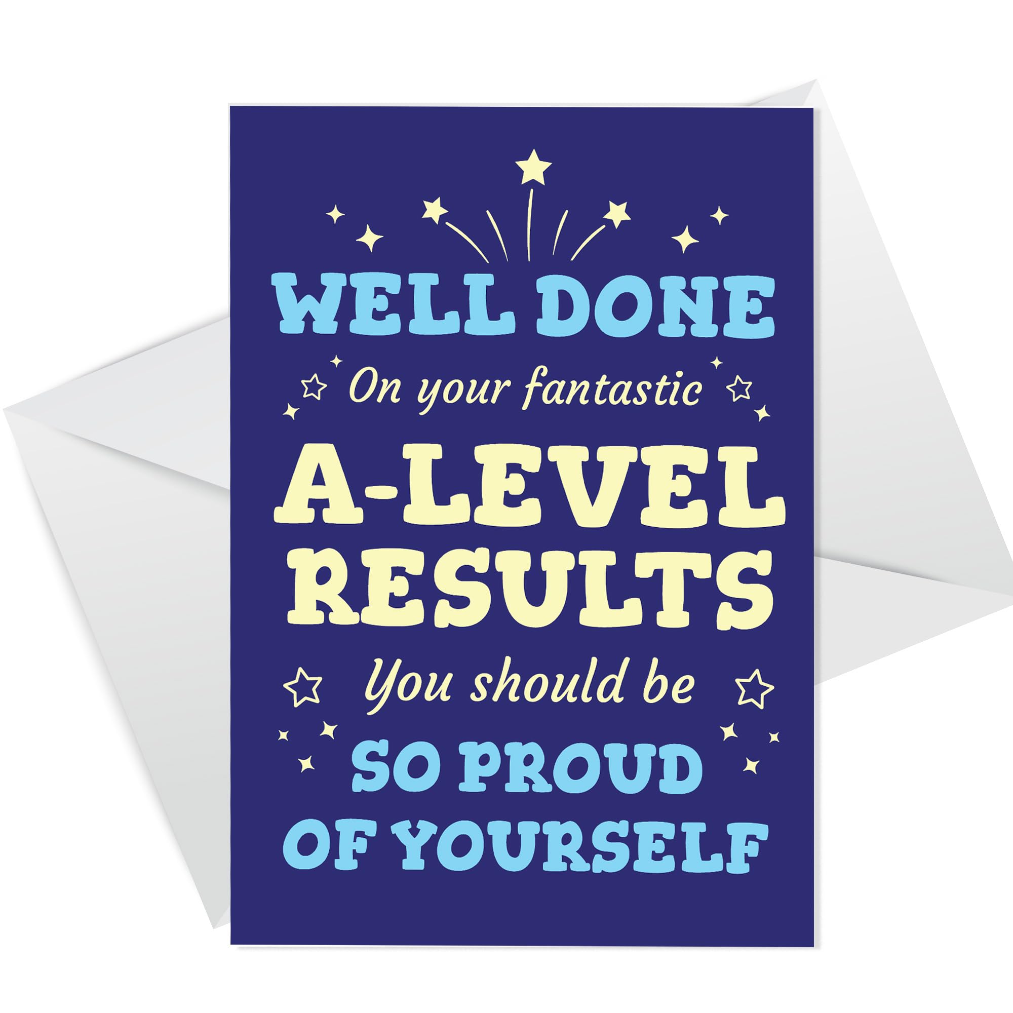RED OCEAN Well Done On Your Fantastic A Level Results Card With Envelope Congratulations Card Well Done Card For Daughter Son A Level Results Card A6 Greetings Card