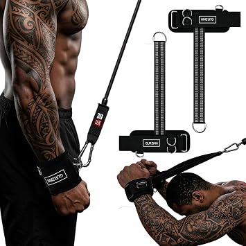Weight Lifting Wrist Straps with 30Lbs Heavy Duty Rope-18 inch Cotton for Weightlifting Bodybuilding, Face Pull,Powerlifting, Pull Training & Deadlifts