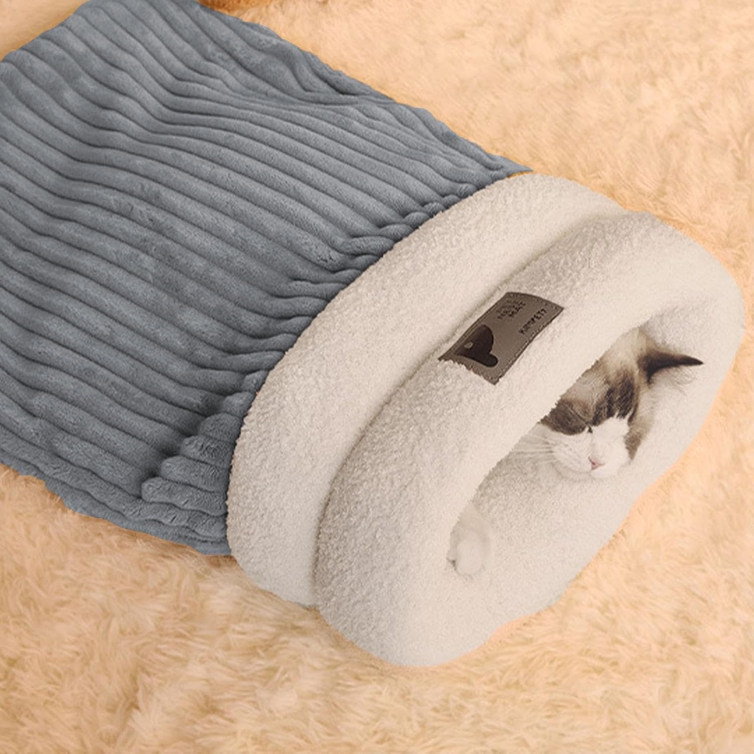 Cat Sleeping Bag Winter Cat Sleeping Bag for Indoor Cats Self