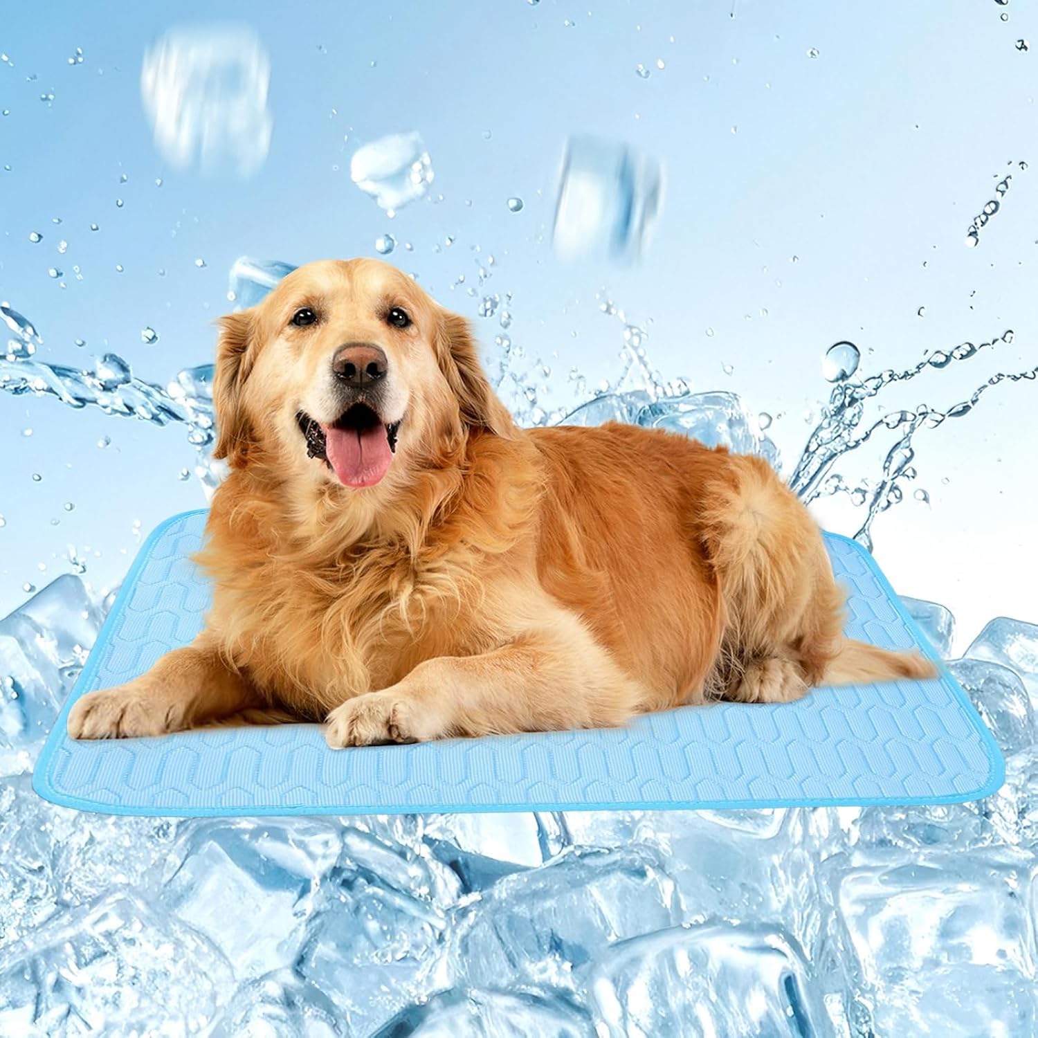 SDYAYFGE Dog Cooling Bed Large Foldable
