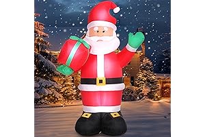 8 FT Vintage Blow Up Santa for Xmas Yard Decorations