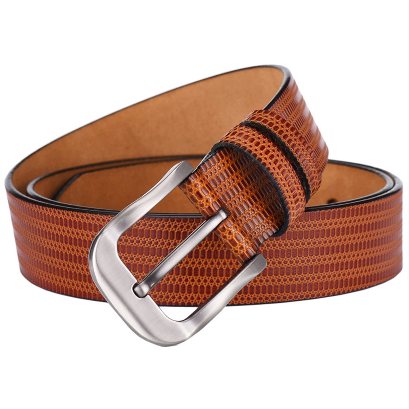 Cinture da uomo, Cintura da uomo in pelle cinghia pin in pelle fibbia da uomo cintura casual formale perno formale borsead giusto fibbia in lega di affari abiti casual usura forte resistente