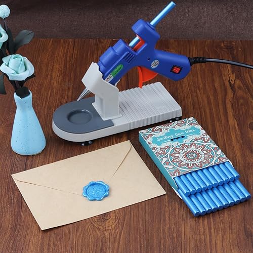 Miniatura 3 de 40 barras de cera azul cielo, 40 varillas de cera de sellado de pistola de pegamento de alta calidad para sello de cera, perfectas para invitaciones