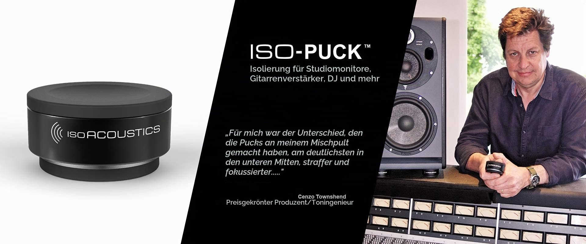 IsoAcoustics Iso-Puck-Serie mit akustischen Isolatoren Iso-Puck, 9 kg max./Stück, 2 STK.