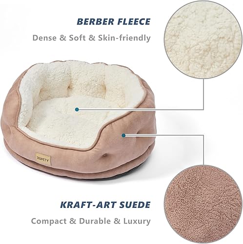 Miniatura 2 de Jiupety Camas para perros pequeños y medianos, camas lavables para gatos de interior, cama para perros pequeños con lateral para cachorros y