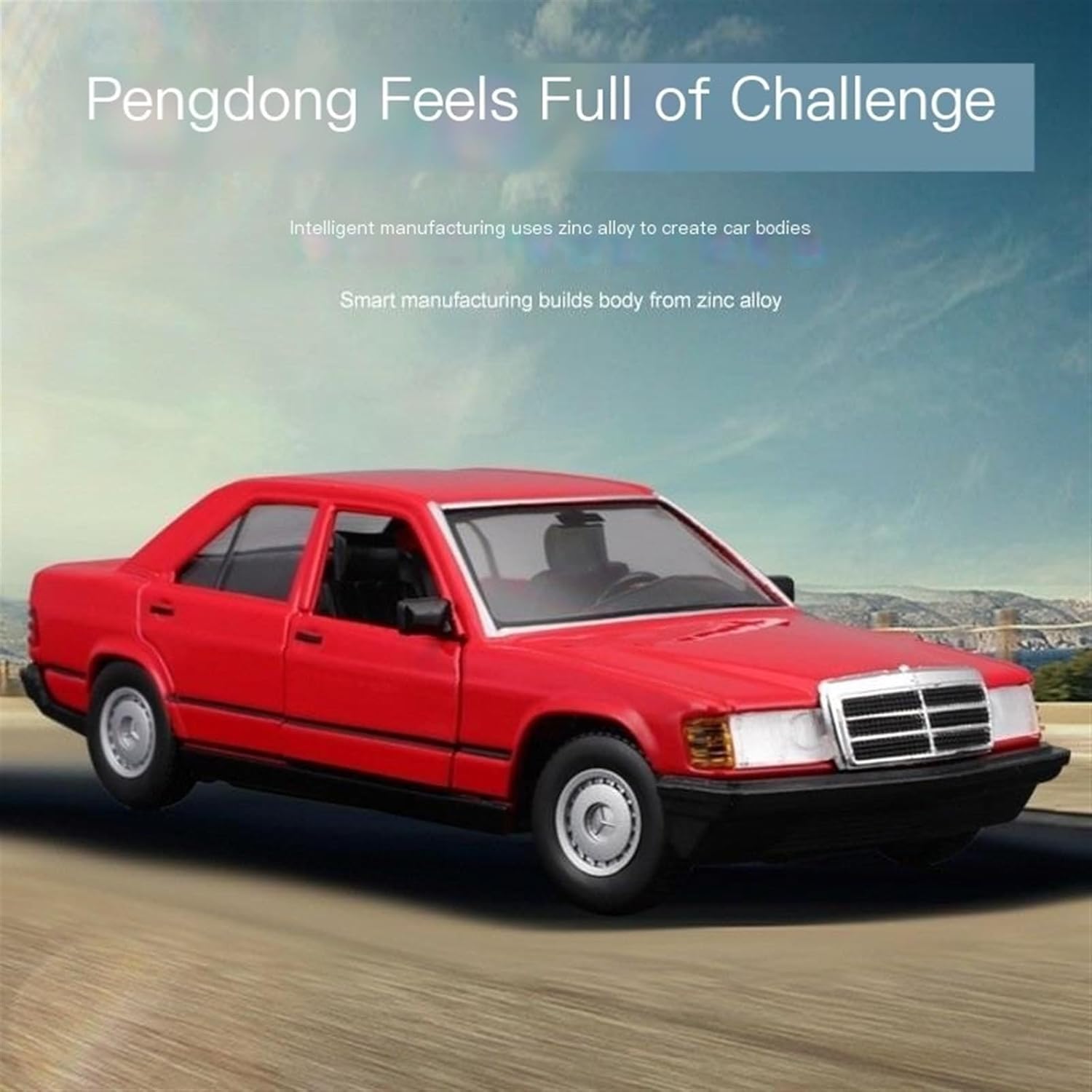 1:24 Alloy car ornament model red car model(Blue)