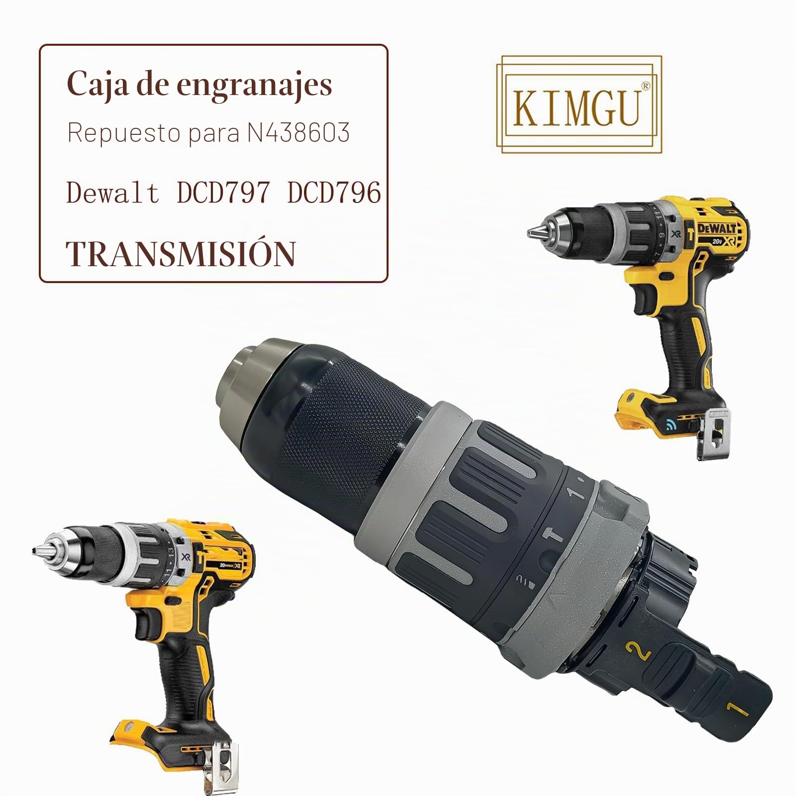 N438603 - Caja de cambios de repuesto para caja de cambios Dewalt DCD797 DCD796